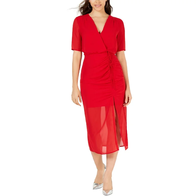 Short-Sleeve DressLeyden Womens Ruched Midi Dress