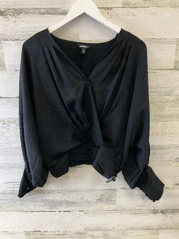 women's tops for those who want to add a bit of flair and personality to their looksTop Long Sleeve By Express In Black, Size: M