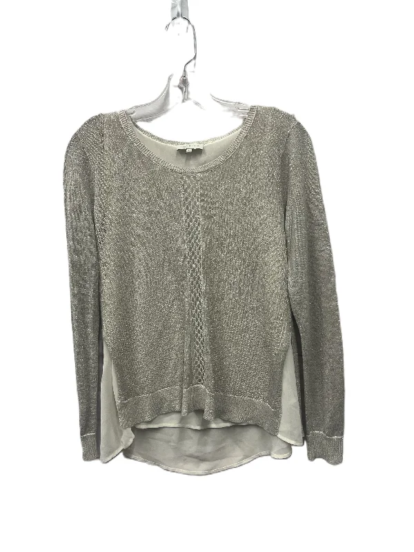 women's tops with embroidery detailsTop Long Sleeve By Lucky Brand In Grey, Size: S