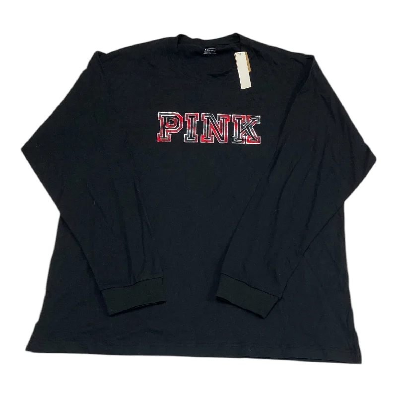 women's tops for fashion-forward individualsTop Long Sleeve By Pink In Black, Size: Xl