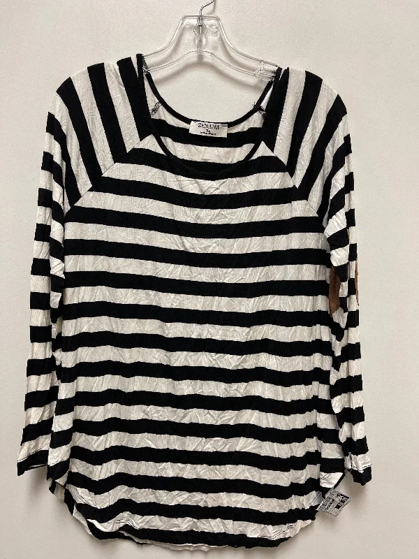 women's tops for those who want to invest in timeless piecesTop Long Sleeve By Zenana Outfitters In Striped Pattern, Size: Xl