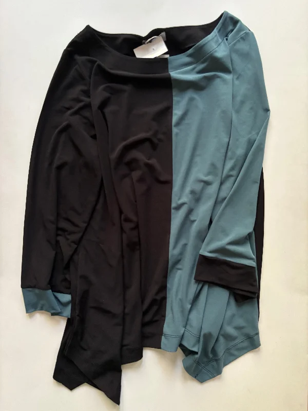 women's tops for those who want to create outfits that are both unique and memorableTop Long Sleeve By Terra In Black & Blue, Size: Xl