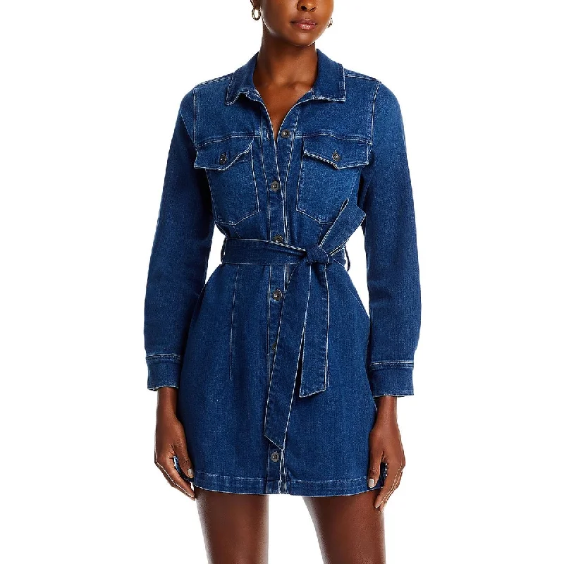 women's flowy dressesBella Dahl Womens Kennady Denim Mini Shirtdress