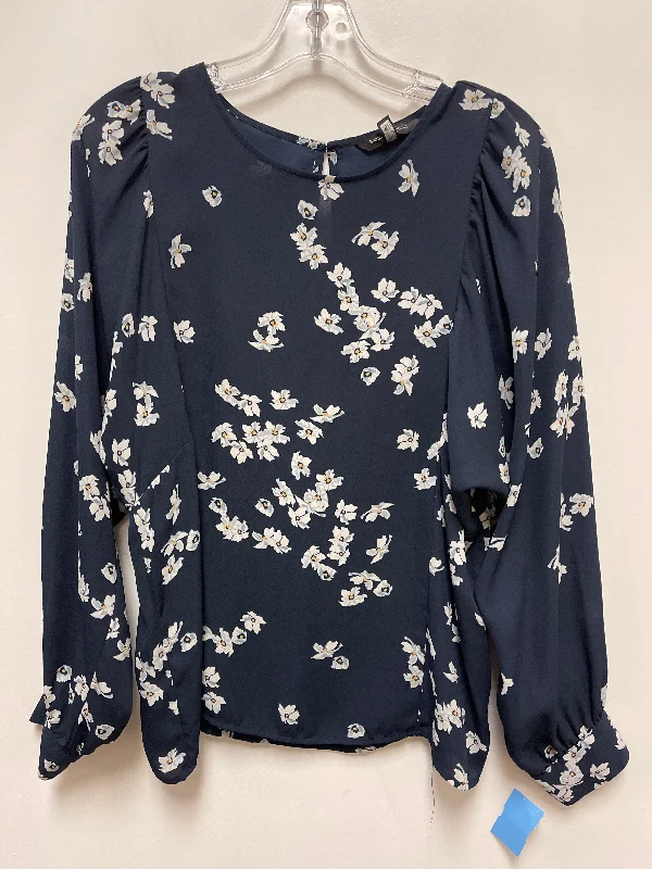 plus-size women's topsTop Long Sleeve By Banana Republic In Navy, Size: M