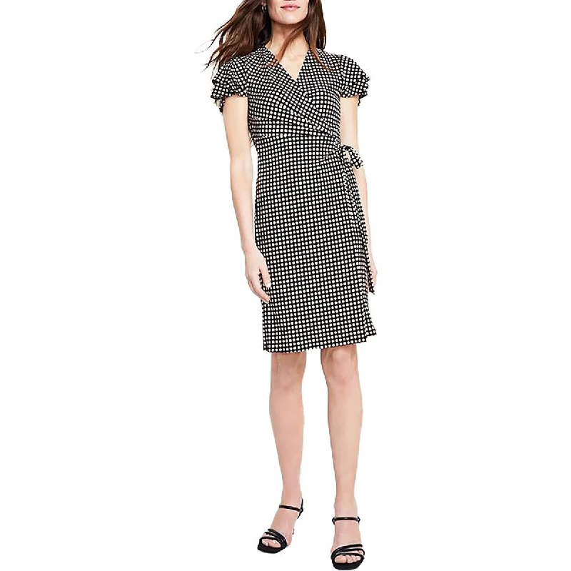 women's luxury dressesAnne Klein Womens Mini V-Neck Wrap Dress