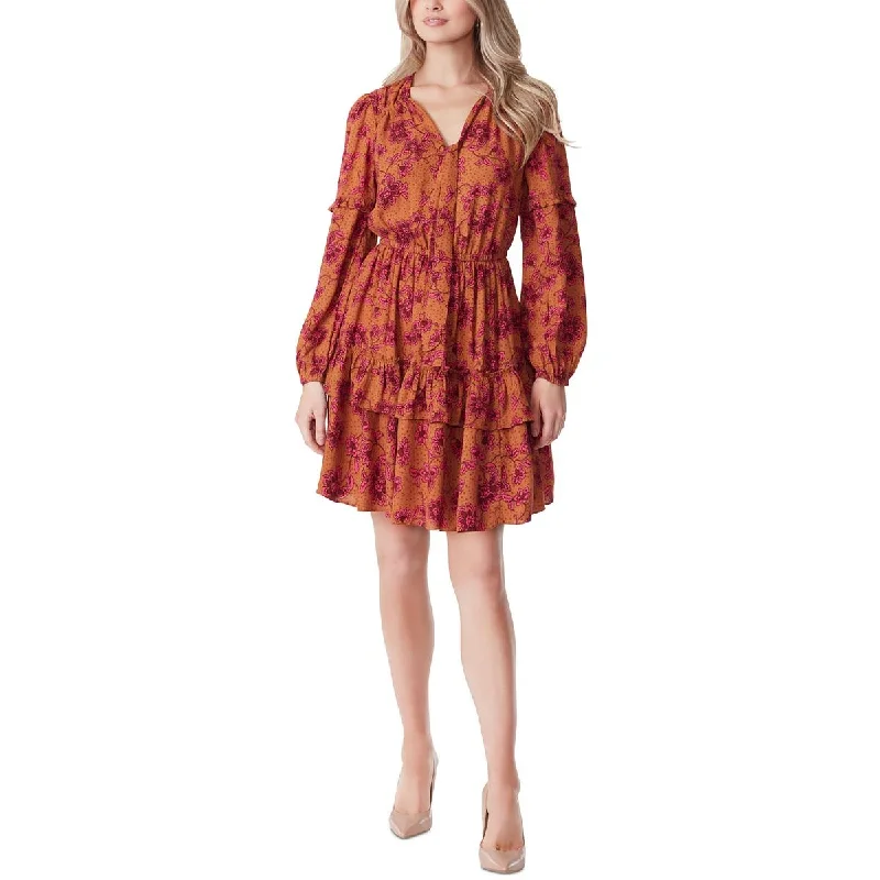 Maternity DressJessica Simpson Womens Floral Print Mini Fit & Flare Dress