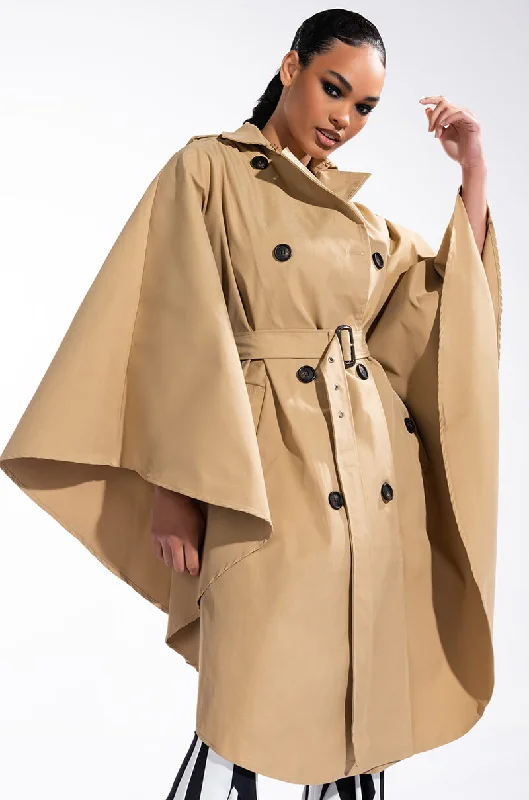 women's coats with zippersCLASSIC LONDON PONCHO TRENCH