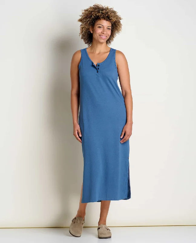 Tea-Length DressPiru Henley Midi Tank Dress