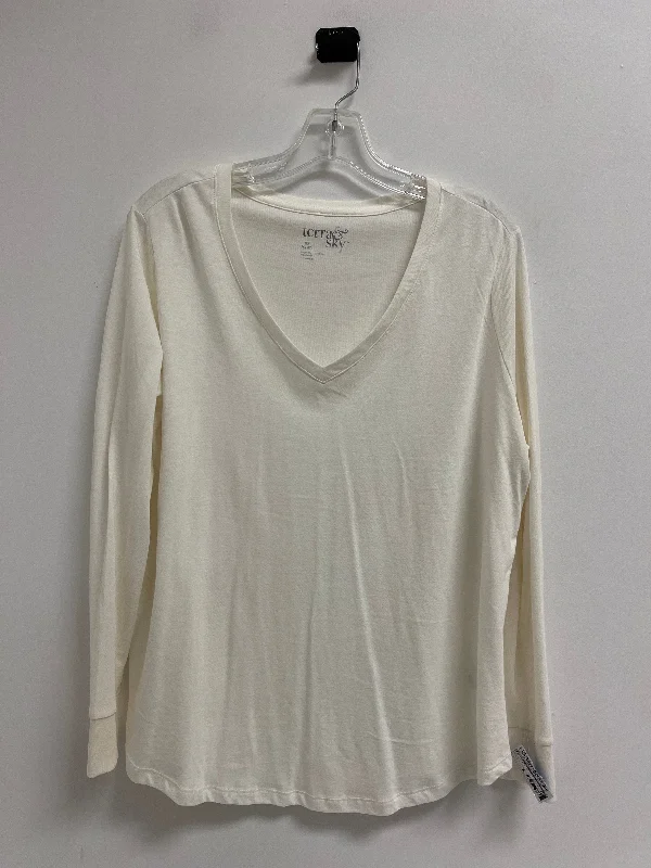 women's tops for bridal showers and baby showersTop Long Sleeve Basic By Terra & Sky In Cream, Size: Xl