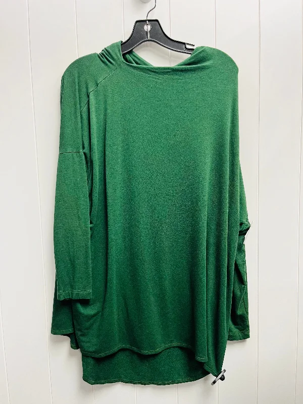 women's tops with beading accentsTop Long Sleeve By Bryn Walker In Green, Size: S