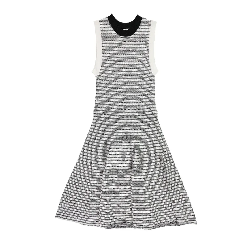 women's checkered dressesBar Iii Womens Striped Fit Flare Midi Dress