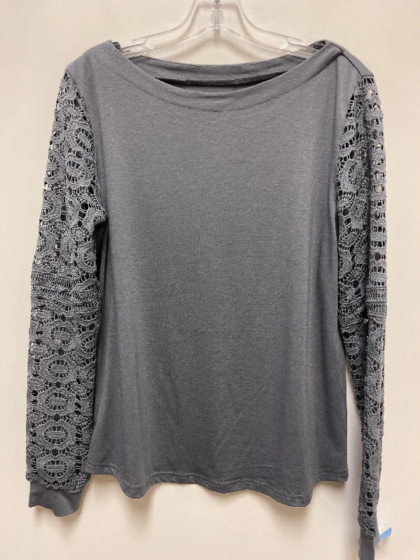 women's tops for those who want to stay warm and stylish during colder weatherTop Long Sleeve By Clothes Mentor In Grey, Size: M