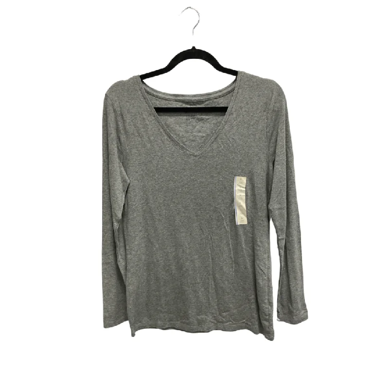 women's tops for those who want to add a bit of flair and personality to their looksTop Long Sleeve Basic By A New Day In Grey, Size: L