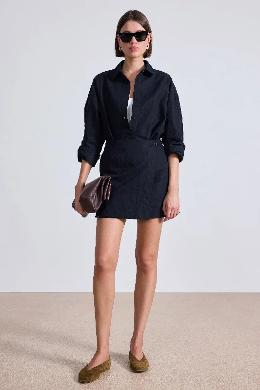 Ruffled Hem DressLa Reina Mini Shirt Dress