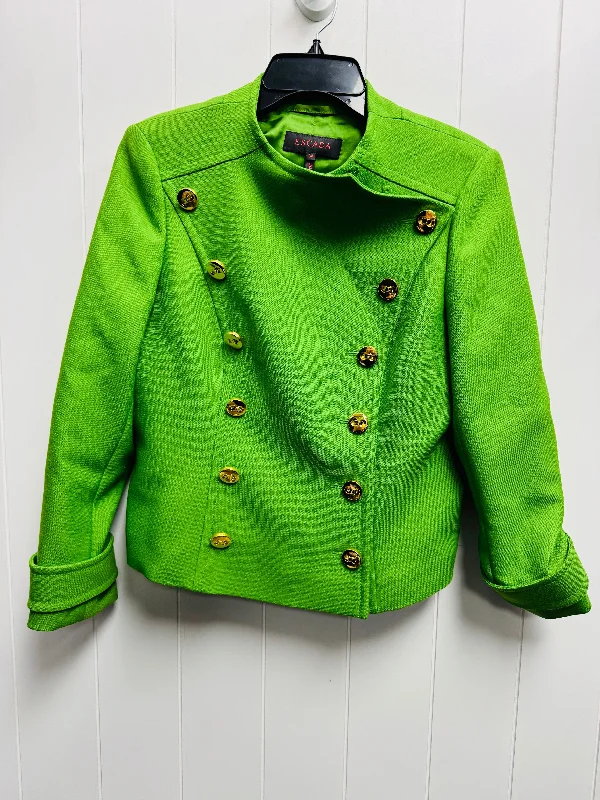 women's coats for petite womenBlazer Designer By Escada In Green, Size: Xs