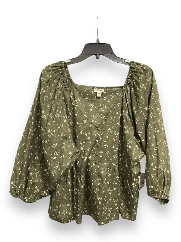 women's tops for those who love to dress up their casual looks with stylish topsTop Long Sleeve By Ana In Green, Size: Xxl