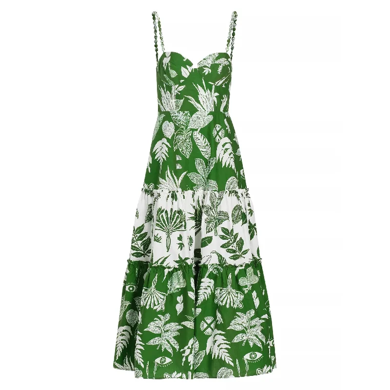 women's tall dressesFarm Rio Women's Forest Soul Mix Midi Dress