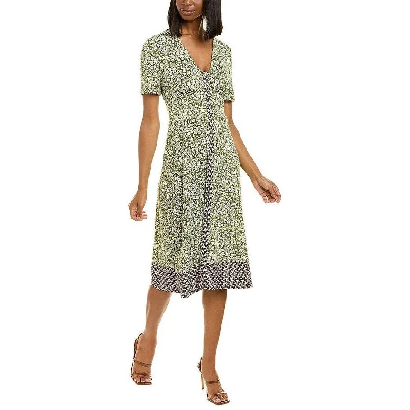 women's retro dressesLeota Women's Francesca Floral Midi Dress Green Size Large