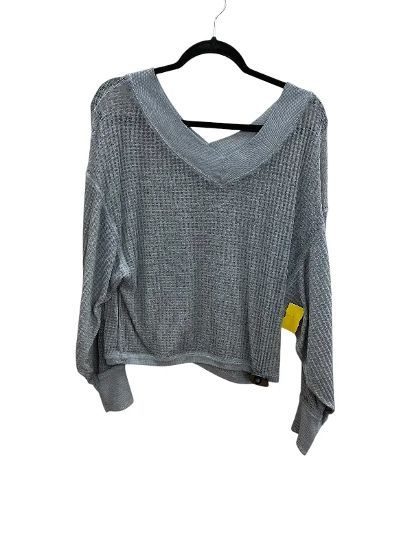 women's tops for date nightsTop Long Sleeve By We The Free In Grey, Size: Xs