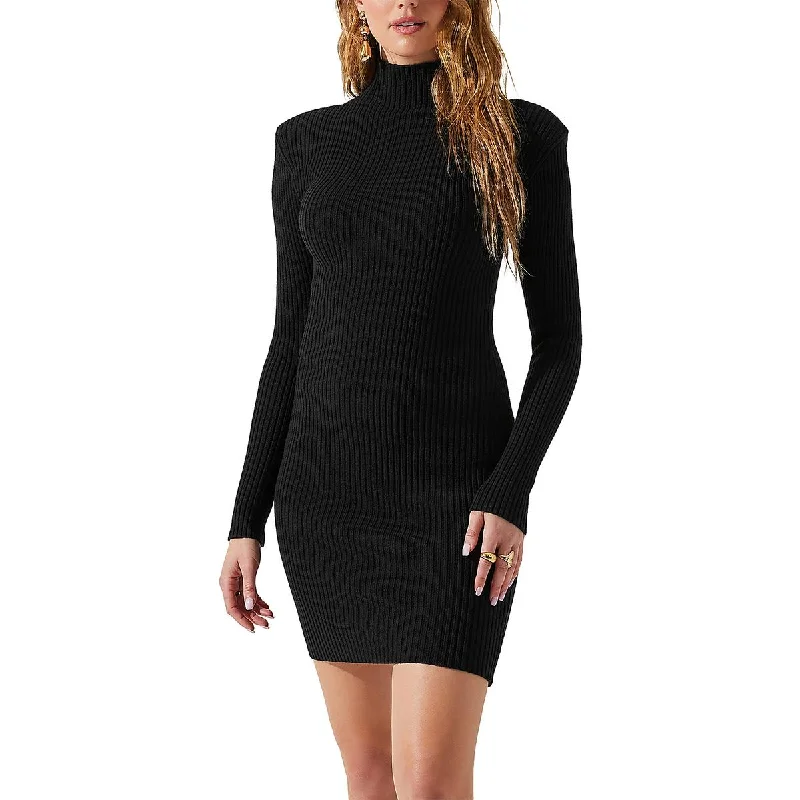 Tulle DressASTR the Label Womens Gwendolyn Turtleneck Mini Sweaterdress