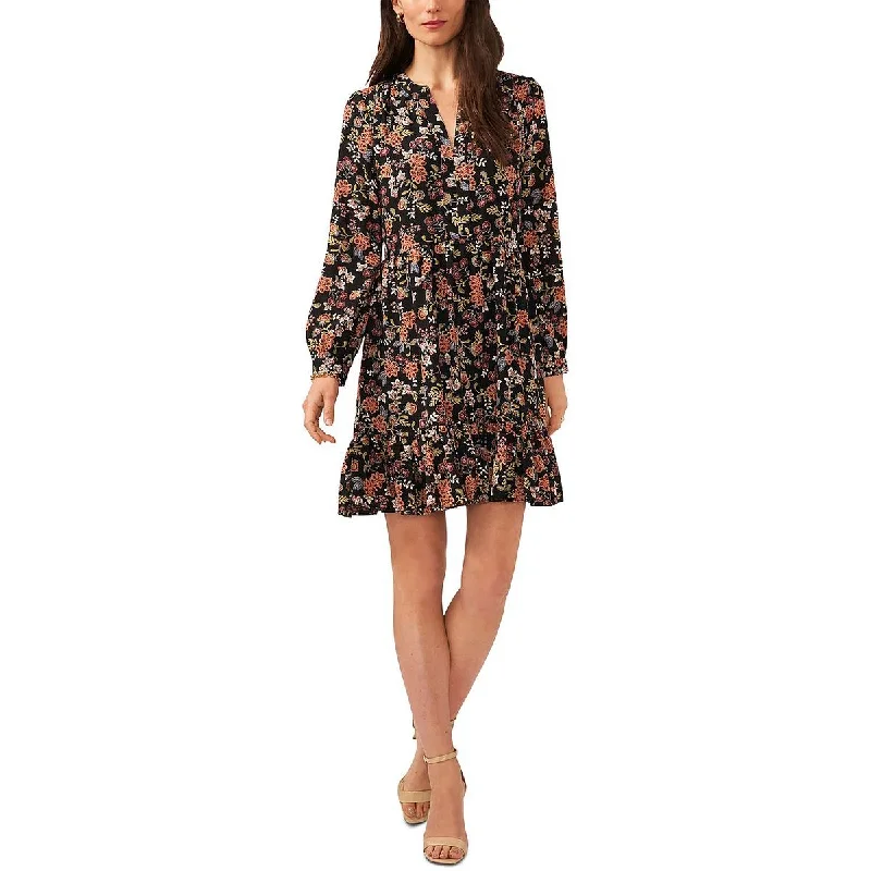 Asymmetric DressVince Camuto Womens Floral Print Mini Fit & Flare Dress