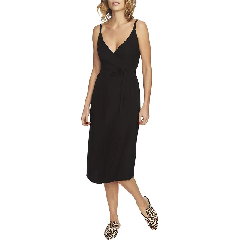 Tulle Dress1.State Womens Solid Midi Wrap Dress