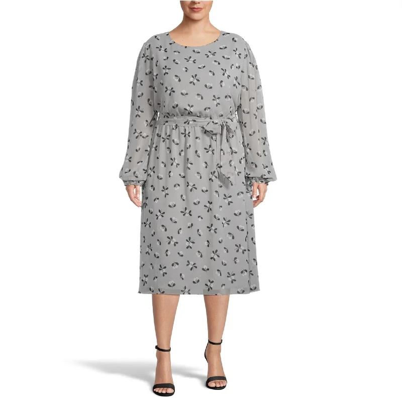 women's fashionable dressesAnne Klein Womens Floral Midi Dress