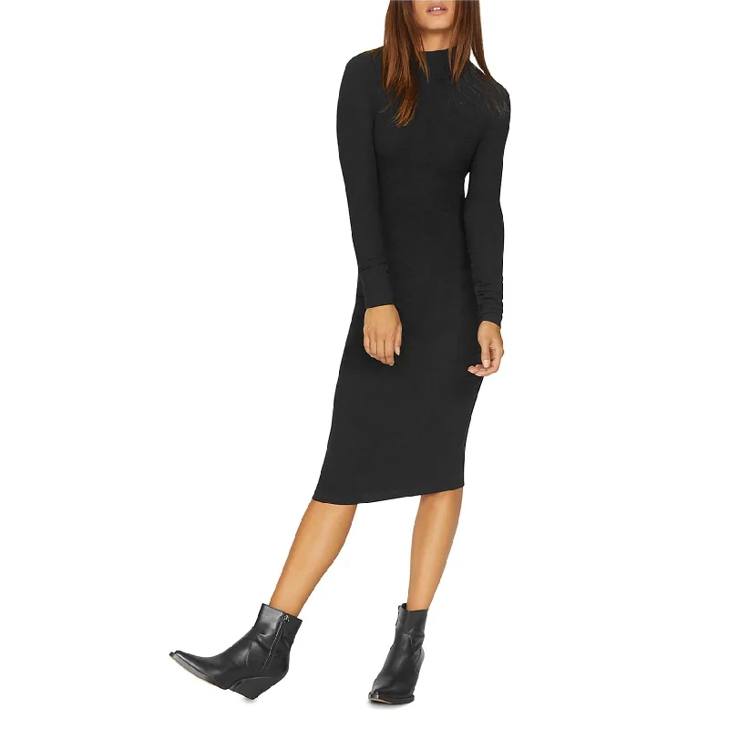 Velvet DressSanctuary Clothing Womens Ruched Knit Midi Dress, Black, Large