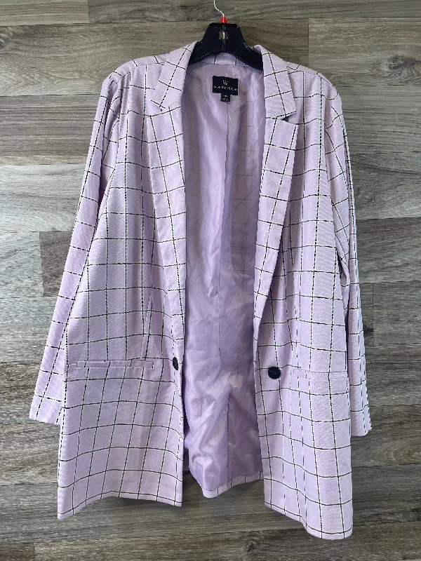 women's coats for cocktail partiesBlazer By Worthington In Purple & White, Size: Xxl