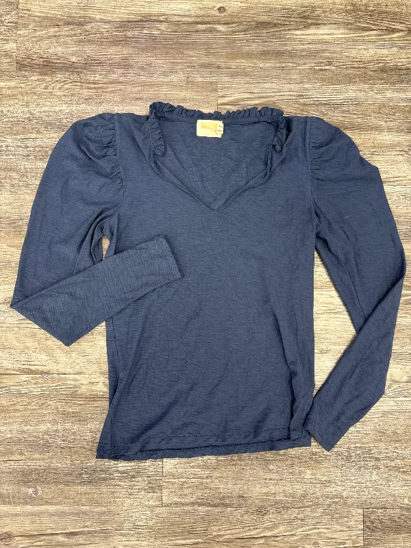 women's tops for those who seek both style and comfortTop Long Sleeve By Nation In Blue, Size: Xs