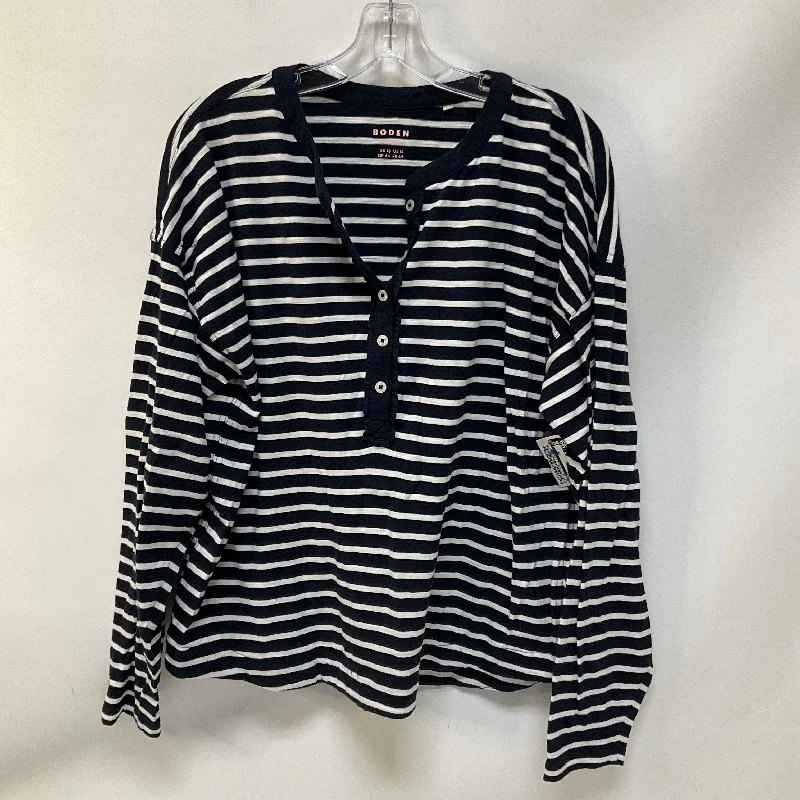 women's tops for those who love to mix and match prints and patternsTop Long Sleeve By Boden In Striped Pattern, Size: L