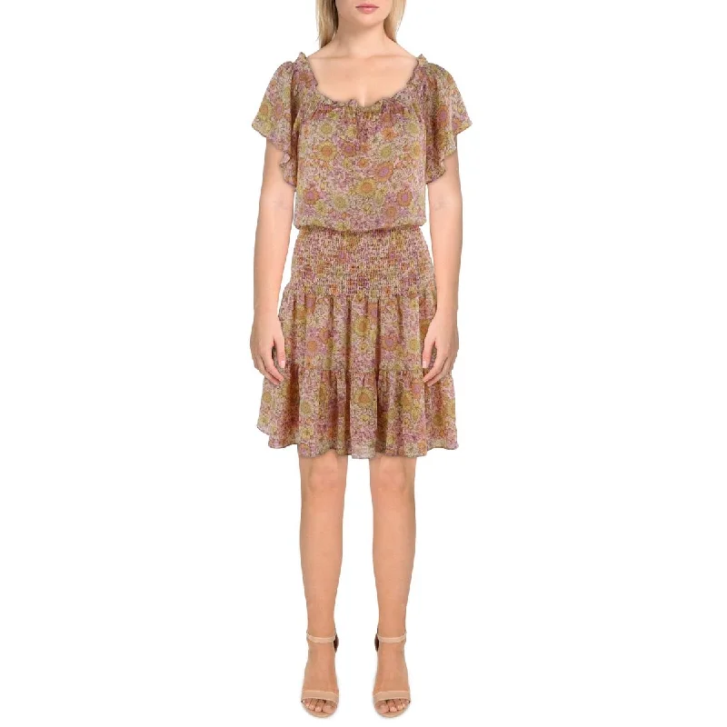 Jersey DressBCBGeneration Womens Mini Smocked Fit & Flare Dress