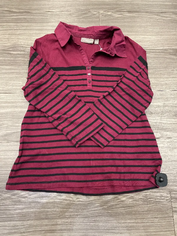 women's tops for mixing and matching with different bottomsTop Long Sleeve By Croft And Barrow In Maroon, Size: Xl