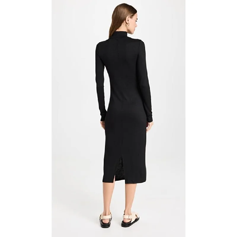 Ribbon Dressrag & bone Women's The Turtleneck Midi Dress, Black