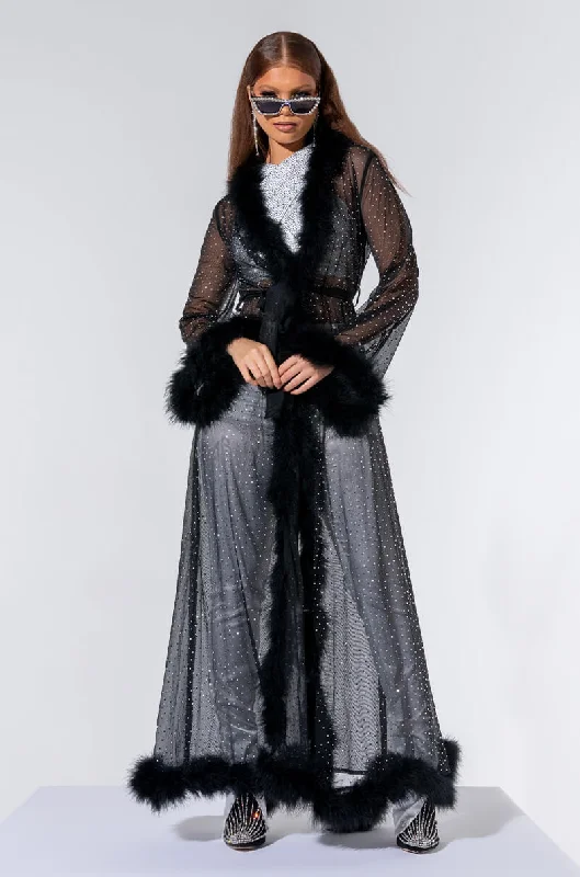 women's bomber jackets and coatsSTAY AT HOME NYE DUSTER WITH FEATHERS