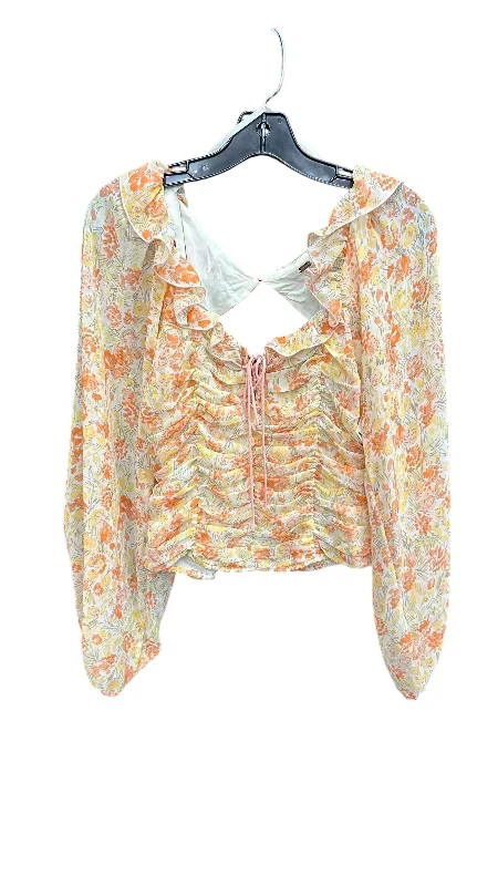 women's tops for wedding guest attireTop Long Sleeve By Free People In Floral Print, Size: S