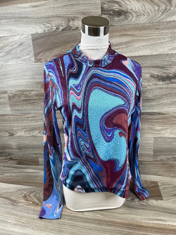 women's tops for those who appreciate subtle and muted tonesTop Long Sleeve By Clothes Mentor In Multi-colored, Size: M