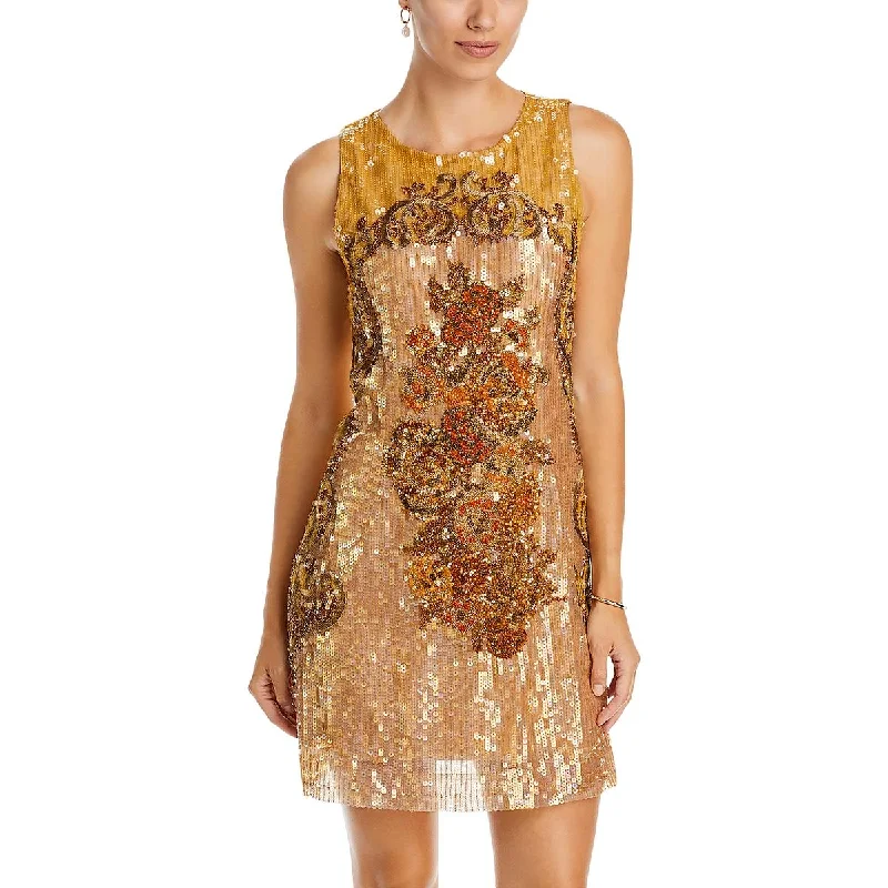 Designer DressKobi Halperin Womens Amy Sequined Mini Cocktail And Party Dress