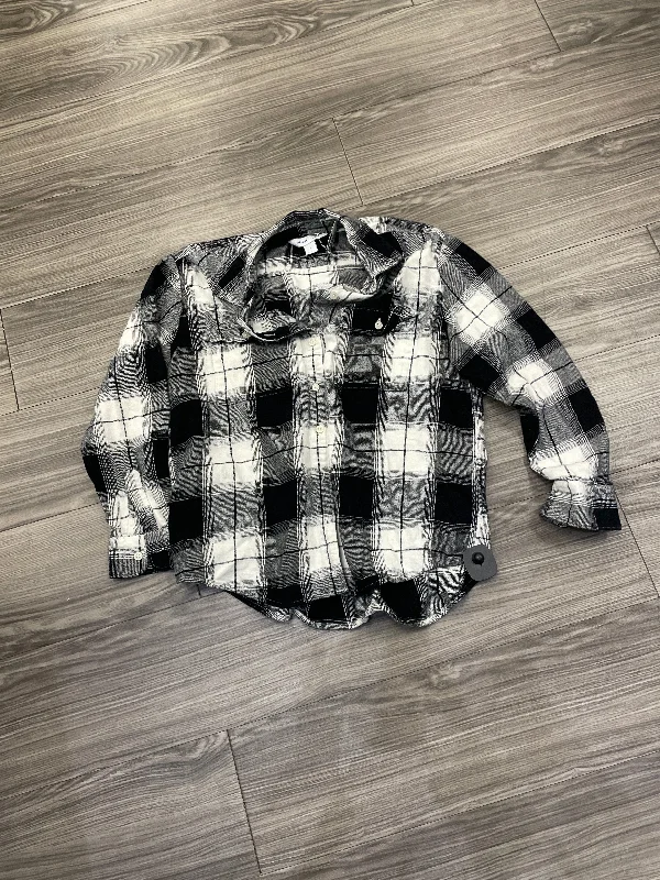 women's tops for those who want to add a touch of sophistication to their casual attireTop Long Sleeve By Old Navy In Plaid Pattern, Size: M