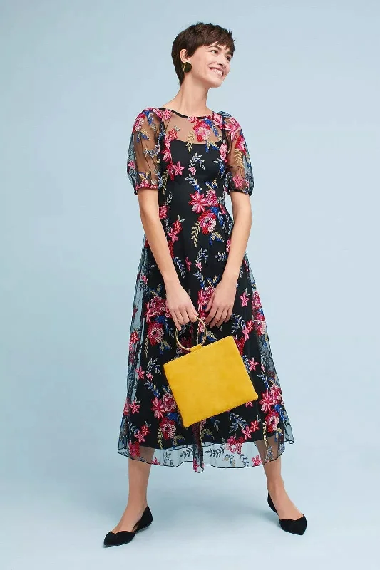 Jersey DressLucy Embroidered Midi Dress