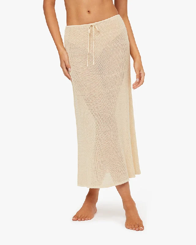 women's bell-sleeved dressesCrochet Low Rise Midi Skirt