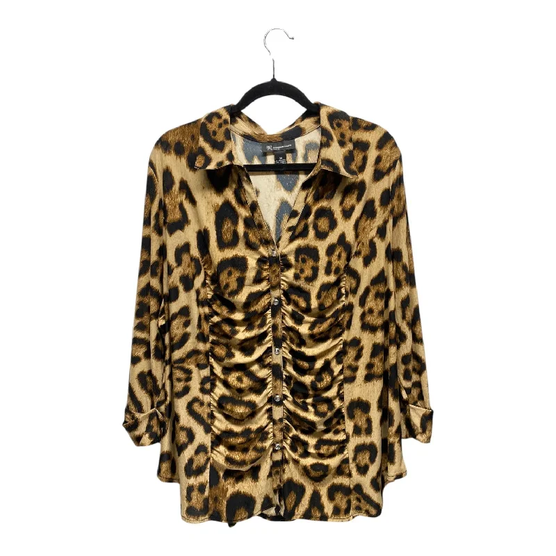 women's tops for those who want to invest in timeless piecesTop Long Sleeve By Inc In Animal Print, Size: 3x