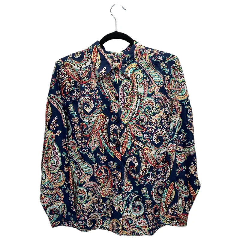 women's tops for those who love to mix and match prints and patternsTop Long Sleeve By Chicos In Paisley Print, Size: S