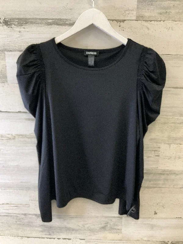 women's tops for those who want to stay warm and stylish during colder weatherTop Long Sleeve By Express In Black, Size: M