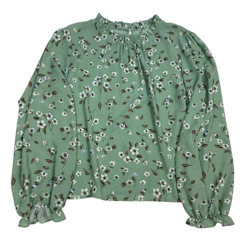 women's tops for vintage fashion enthusiastsTop Long Sleeve By Clothes Mentor In Green, Size: Xxl