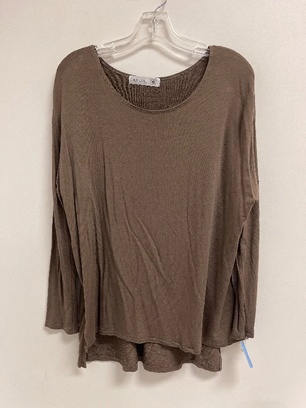 affordable women's topsTop Long Sleeve By Clothes Mentor In Brown, Size: S