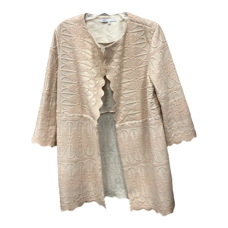 women's coats with embroidered patternsBlazer By English Factory In Pink & Tan, Size: S