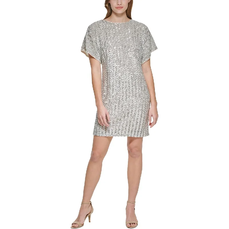 Minimalist DressVince Camuto Womens Sequin Mini Cocktail And Party Dress