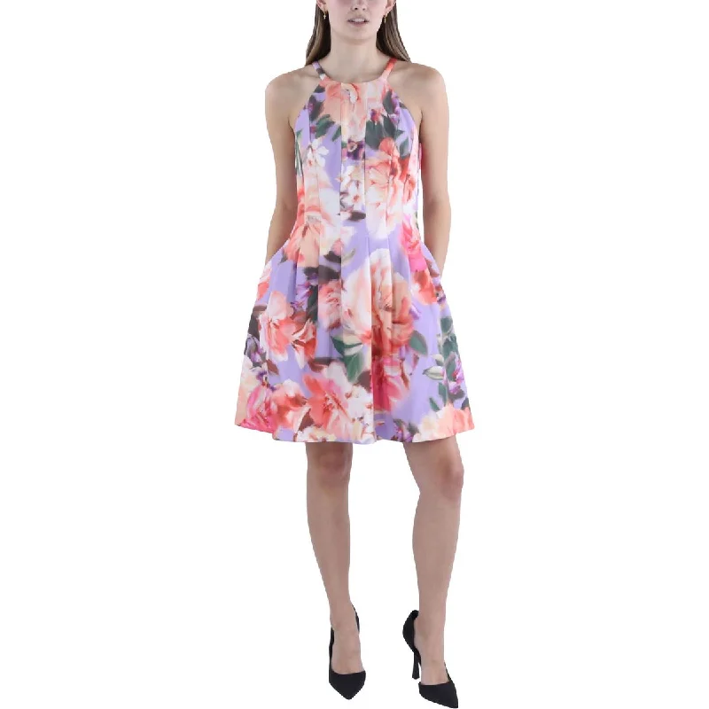 Velvet DressVince Camuto Womens Floral Print Mini Fit & Flare Dress