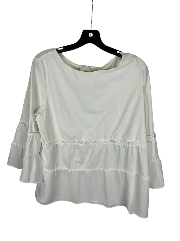 elegant women's topsTop Long Sleeve By Lysse In White, Size: Xl